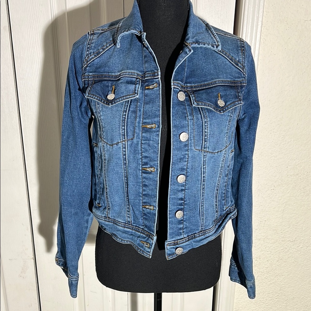 Jessica Simpson Maternity Classic Blue Jean Jacket